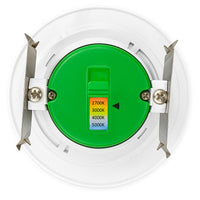 4 Inch LED Eyeball Downlight - 9 Watt - 800 Lumens - Color Selectable 27K/30K/40K/50K - 120V - Recessed Can Required - Dimmable
