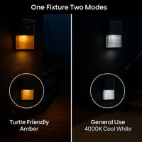 Turtle Friendly LED Rectangle Wall Packs - Economical Outdoor Wall Lights With Photocell - Choose Your Finish
