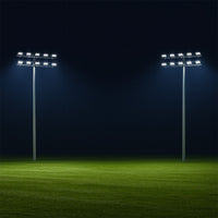 High Output LED Stadium Light - 850W - 200-480 Volts - Color Selectable 40K/50K/57K -125000 Lumen - Yoke Mount - Black Finish