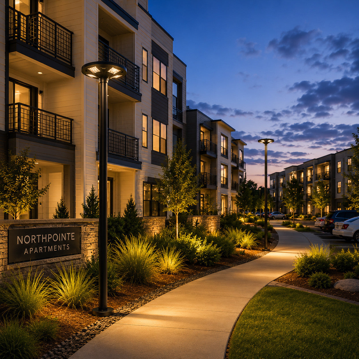 Solar LED Post Top Light w/ Timed Dimming - Dusk To Dawn - 3 Phase Dimming to Preserve Battery - Extremely Bright - Commercial Grade - 40 Watt - 4000 Lumen Output - Warm White/Daylight Color Switchable