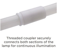 LED T8 Lamp - 8 Foot - 2 Quick Connect 4 Foot Tubes - Ballast Bypass Single Sided Wiring - Watt Selectable 24/32/40W - Color Temperature Selectable 30K/35K/40/50K/65K - 120-277V - Single Pin and HO End caps Included
