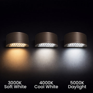 Up/Down Light LED Cut Off Wallpacks - Commercial Wall Lights - 120-277V - With Photocell - Multiple Wattage And Finish Options