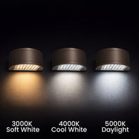 Up/Down Light LED Cut Off Wallpacks - Commercial Wall Lights - 120-277V - With Photocell - Multiple Wattage And Finish Options