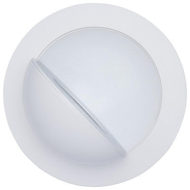 6 Inch Round LED Gimbaled Downlight - 15W - 1400 Lumens - 120V - Color Temperature Selectable 27K/30K/35K/40K/50K - White Finish - No Recess Can Required