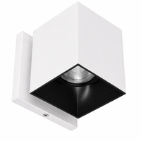 Zoron 5CCT Square Trimmed Wall Mount Narrow Beam White/Black - W4S-NCS-WTBK