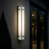 LED Decorative Wall Sconce Silver Finish 25 Watt - 1,800 Lumens - 6X24 Inches - Color Tunable 30/40/50K
