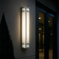 LED Decorative Wall Sconce Silver Finish 25 Watt - 1,800 Lumens - 6X24 Inches - Color Tunable 30/40/50K