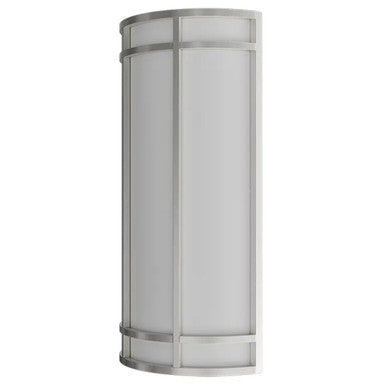LED Decorative Wall Sconce Silver Finish Watt Selectable 15W/20W/25W - 2,400 Lumens - 9X18 Inches - Color Tunable 30/40/50K
