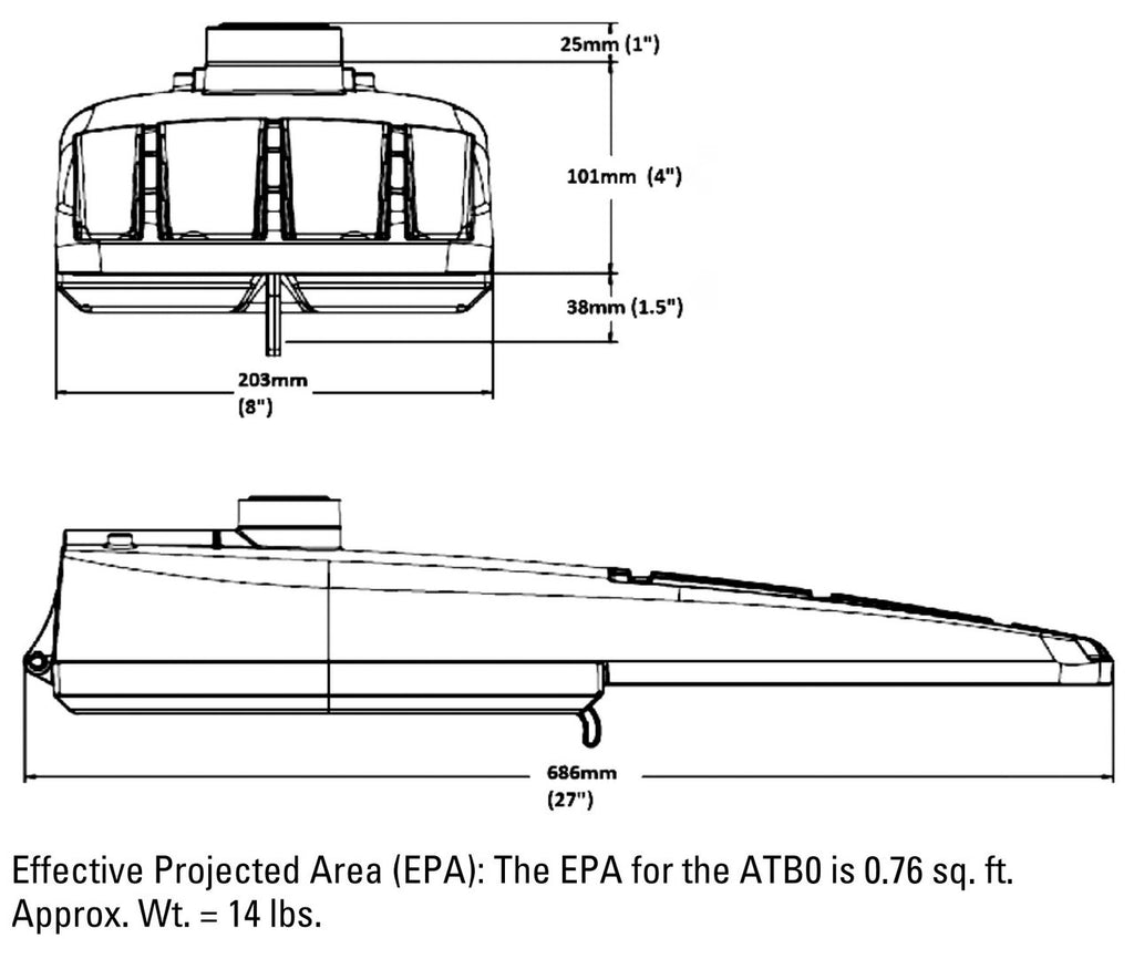 Autobahn Cobra Head,88W, 12,176 Lumens nominal,120-277V,Roadway Type III,5000K
