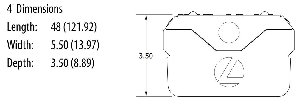 4FT LED Wraparoundwith Emergency Battery, 7200 LM, 4000K, dimmable