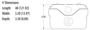 4FT LED Wraparound, Nominal 4000 LM, Curved,  linear prismatic, Generic dimming driver (0-10v),  dims to 10%, Emergency battery pack,  10W Linear Constant Power, 80+ CRI,  3500K