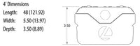 4FT LED Wraparound, Nominal 4000 LM, Curved,  linear prismatic, Generic dimming driver (0-10v),  dims to 10%, Emergency battery pack,  10W Linear Constant Power, 80+ CRI,  3500K