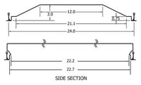 Volumetric Recessed Lighting 2FT x2FT Relight, Nominal 4000 LM, Curved,  linear prismatic with trim ring, eldoLED dimming 1%, 80+ CRI,  4000K, Embedded wireless controls by nLight, Networked wireless,  fixture integrated occupancy and daylight sensor