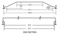Volumetric Recessed Lighting 2FT x2FT Relight, Nominal 4000 LM, Curved,  linear prismatic with trim ring, eldoLED dimming 1%, 80+ CRI,  4000K, Embedded wireless controls by nLight, Networked wireless,  fixture integrated occupancy and daylight sensor