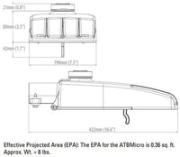 Autobahn Micro, 43W,  6, 041 Lumens nominal, 120-277V, Roadway Type II, 2700K, NEMA label