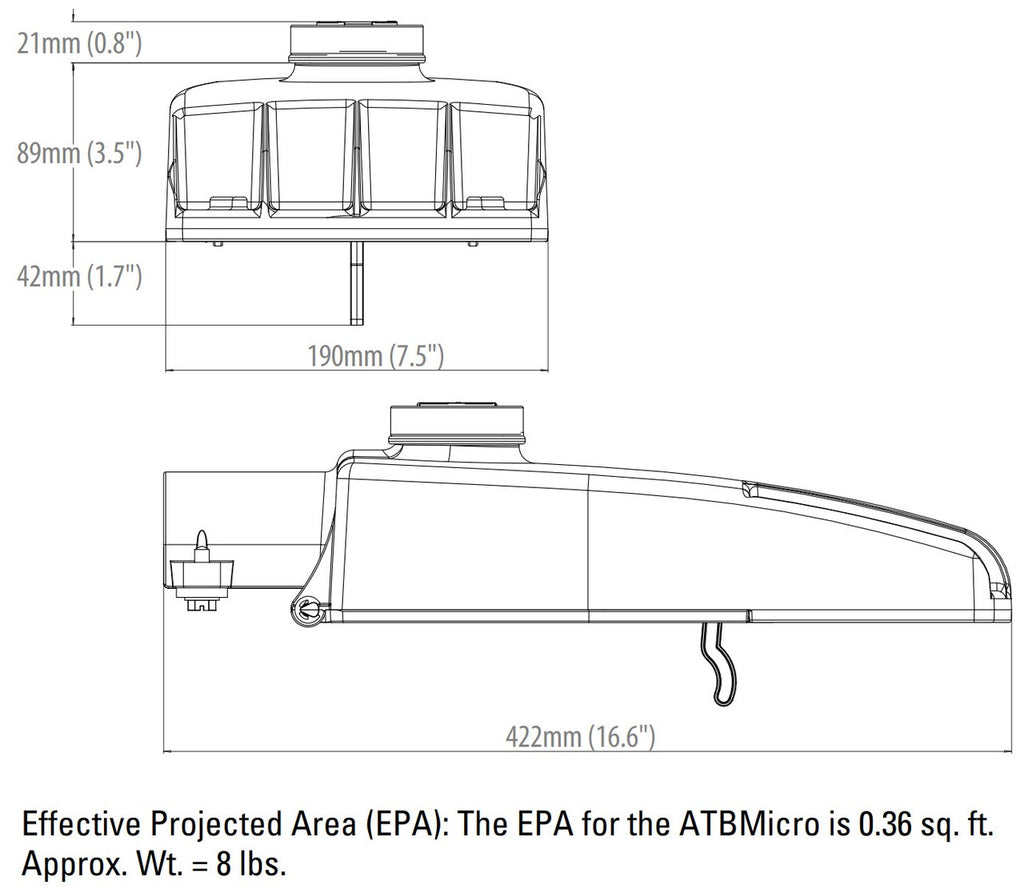 Autobahn Micro, 43W,  6, 041 Lumens nominal, 120-277V, Roadway Type II, 2700K, NEMA label