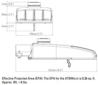 Autobahn Micro, 43W,  6, 041 Lumens nominal, 120-277V, Roadway Type II, 2700K, NEMA label