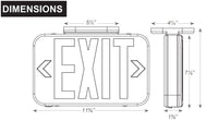 Compact Black Plastic LED Exit Sign With Selectable Red/Green Lettering - With No Battery