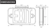 Compact White Plastic LED Exit Sign With Selectable Red/Green Lettering - With No Battery