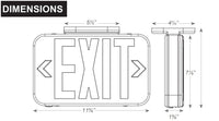 Compact White Plastic LED Exit Sign With Selectable Red/Green Lettering - With No Battery