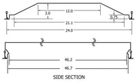 Volumetric Recessed Lighting 2FT x4FT Relight, Nominal 4000 LM, Curved,  linear prismatic with trim ring, eldoLED dimming 1%, 80+ CRI,  5000K, Embedded wireless controls by nLight, Networked wireless,  fixture integrated occupancy and daylight sensor