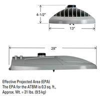 Autobahn M Series, 94W,  12, 800 Lumens nominal, 120-277V, Roadway Type III, 3000K, 10kV/5kA MOV pack, NEMA label, 7-pin photocontrol receptacle