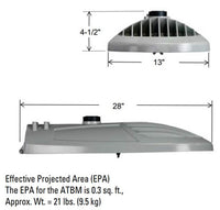 Autobahn M Cobra Street Light ,190W, 21,500 Lumens nominal,120-277V,Roadway Type II,3000K, NEMA label, Photocell