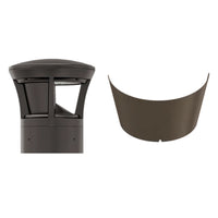 Turtle Friendly Amber LED Bollard With Glare Shield - Dome Top - Selectable 24/15/12 Watt - 36 Inch - 120/277V - Bronze Finish
