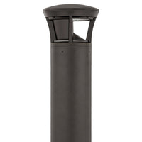 Turtle Friendly Amber LED Bollard With Glare Shield - Dome Top - Selectable 24/15/12 Watt - 36 Inch - 120/277V - Bronze Finish