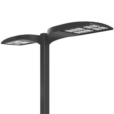 D-Series Size 2 LED Area Luminaire, LED, Up to 43721 Lumens, 4000K, 70CRI, Type IV Medium, 120-277V, House-side shield, Square pole mounting, Field adjustable output, Dark bronze finish, super durable