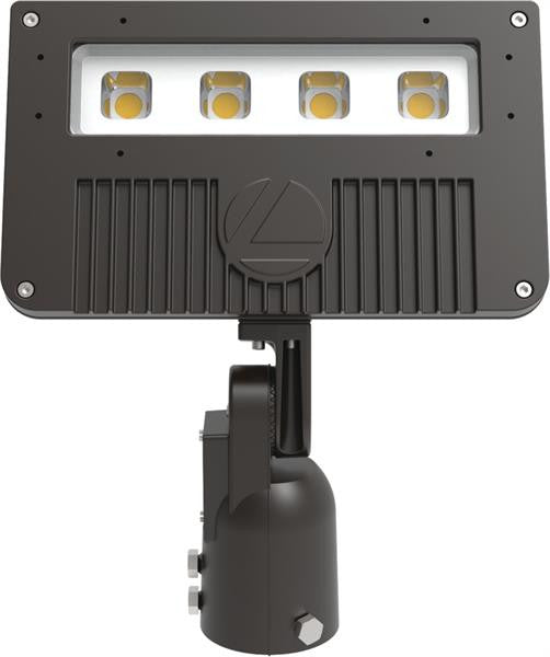 D-Series Size 2 LED Flood Luminaire, LED, Up to 12539 lumens, 4000K, 70CRI, Narrow spot, 120-277V, Integral Slipfitter, Dark bronze finish, super durable