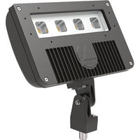 LED Flood Luminaire - 8546 lumens - 4000K - 70CRI - Horizontal flood - 120-277V - Knuckle mounting - Photocell -  Dark bronze finish