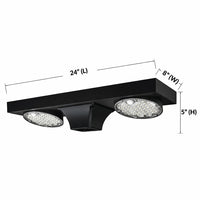 Solar LED Dual Head Post Top Light w/ Rotatable Lights - Dusk To Dawn - Remote Programmable - Extremely Bright - Commercial Grade - 40 Watt - 4800 Lumen Output - Warm White/Daylight Color Switchable