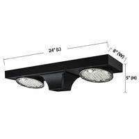 Solar LED Dual Head Post Top Light w/ Rotatable Lights - Dusk To Dawn - Remote Programmable - Extremely Bright - Commercial Grade - 40 Watt - 4800 Lumen Output - Warm White/Daylight Color Switchable