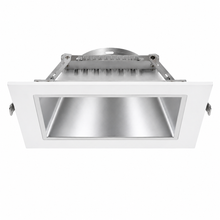 6in. Shallow Downlight Trim, Square, Semi-Specular, Clear Reflector