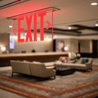 Plastic Edge Lit LED Exit Sign - Choose Your Mount And Housing Or Trim Finish - With Red And Green Selectable Lettering Color