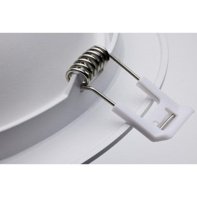 6 Inch Round LED Gimbaled Downlight - 15W - 1400 Lumens - 120V - Color Temperature Selectable 27K/30K/35K/40K/50K - White Finish - No Recess Can Required