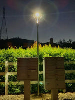 LED Solar Post Tops - Automated Pole Light Fixtures - Commercial Grade - Choose From Round Top or Dual Light Unit
