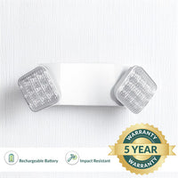 LED Emergency Lights - Economical Lights With 90 Minute Battery Back Up - Choose from White or Black Finish and Different Features