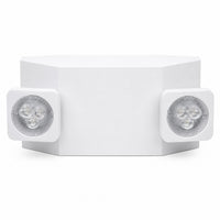 White LED Emergency Light - 1.5W LED Heads - 120-277V - Ceiling or Wall Mount