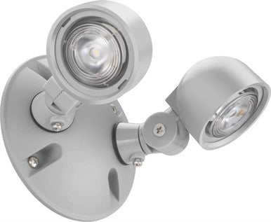 Remote, Grey, Twin Lamp Heads, Weather Proof, Round