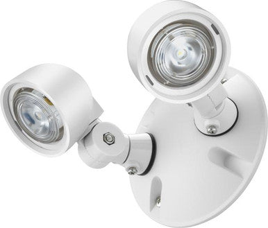 Remote, White, Twin Lamp Heads, Weather Proof, Round