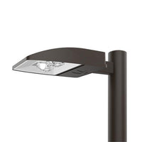 EAX LED Area Size 2,Adjustable light output,Switchable CCT- 3000K, 4000K, and 5000K,Switchable optics,120-347V,Universal round square pole tenon mount,NEMA twist-lock receptacle only,Dark bronze finish