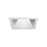 EVO 4IN Square Downlight,White Painted Trim Ring,Clear Reflector,Matte-Diffuse,Trim