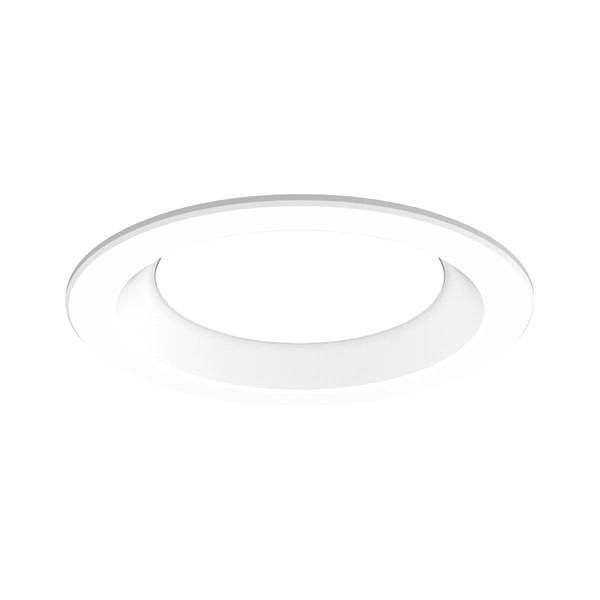 EVO 6IN Round Shower Downlight, Smooth Lens, Dead Front Flush Shower Trim, Trim, Unit pack
