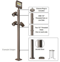 Modular Post System - Commercial Light Posts - Choose From Multiple Parts Such As Base, Extensions, and Light Connectors - 10 Foot Max Per Setup