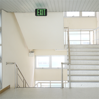 Thermoplastic LED Exit, Red/Green Switchable, Black