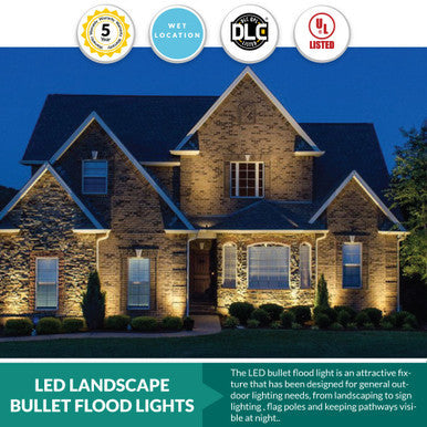 LED 120V Landscape Lights - Commercial Grade Spot Lights - Multiple Wattages Available With Different Color Temperatures and Mounting Methods
