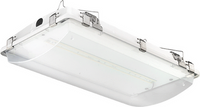 High pressure hose down luminaire 15IN X 4FT, 24IN, 15, 000LM, Frosted,  diffuse, Medium, 120V-277V, Generic driver 0-10V dimming, 5000K, 90 color rendering index, 6FT white cord,  16/3,  no plug,  wet location