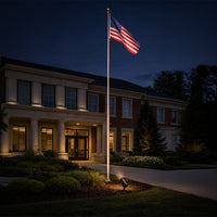 84 Watt LED Flagpole Light 25 Degree Spot with Knuckle Mount Integrated LED - 9000 Lumens - 3000K Soft White - 120-277V